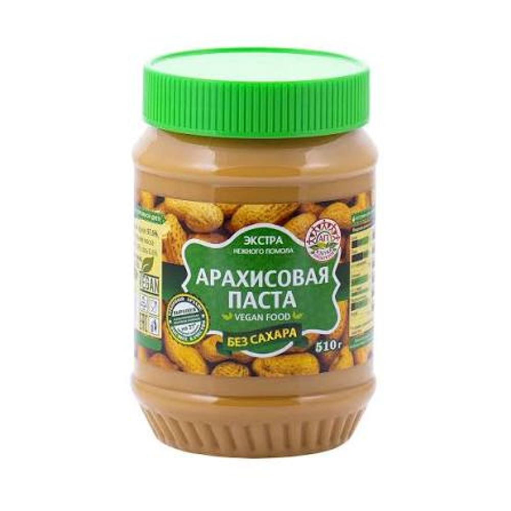 Паста Экстра арахисовая Без сахара 510гр (Азбука продуктов)