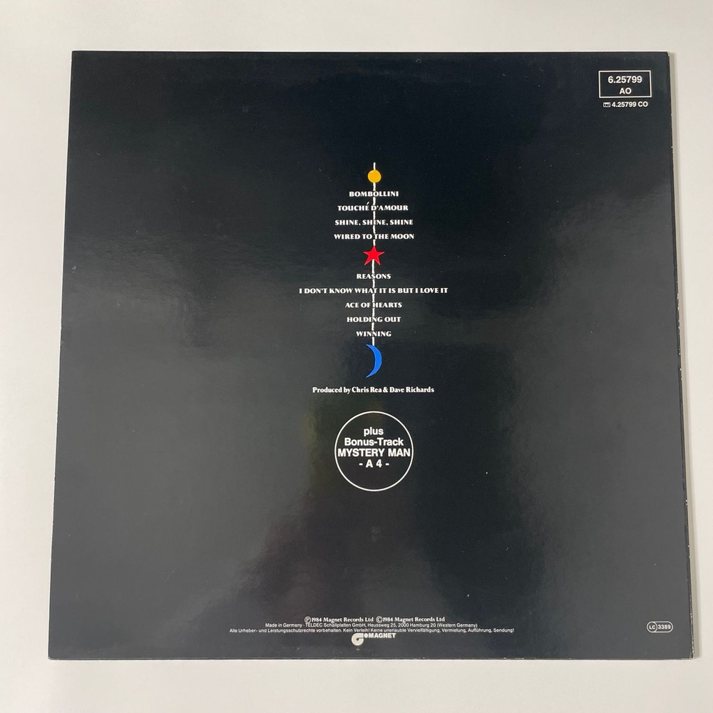 Винтажная виниловая пластинка LP Chris Rea Wired To The Moon (Германия 1984)