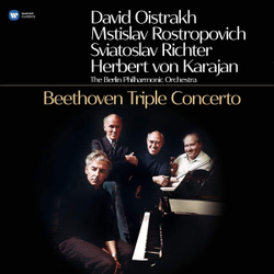 David Oistrach, Mstislav Rostropovich, Sviatoslav Richter, Herbert von Karajan, Berliner Philharmoniker — Beethoven Triple Concerto (LP)