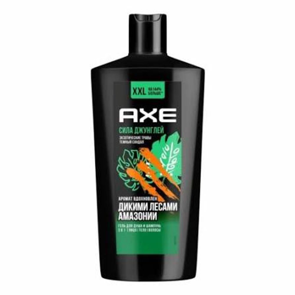 Гель для душа AXE + шампунь сила джунглей 610 мл