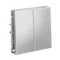 Переключатель проходной двухклавишный Systeme Electric ArtGallery Алюминий GAL000365