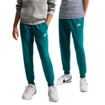 Брюки для девочки теннисные Nike Kids Club Fleece - bright spruce/white