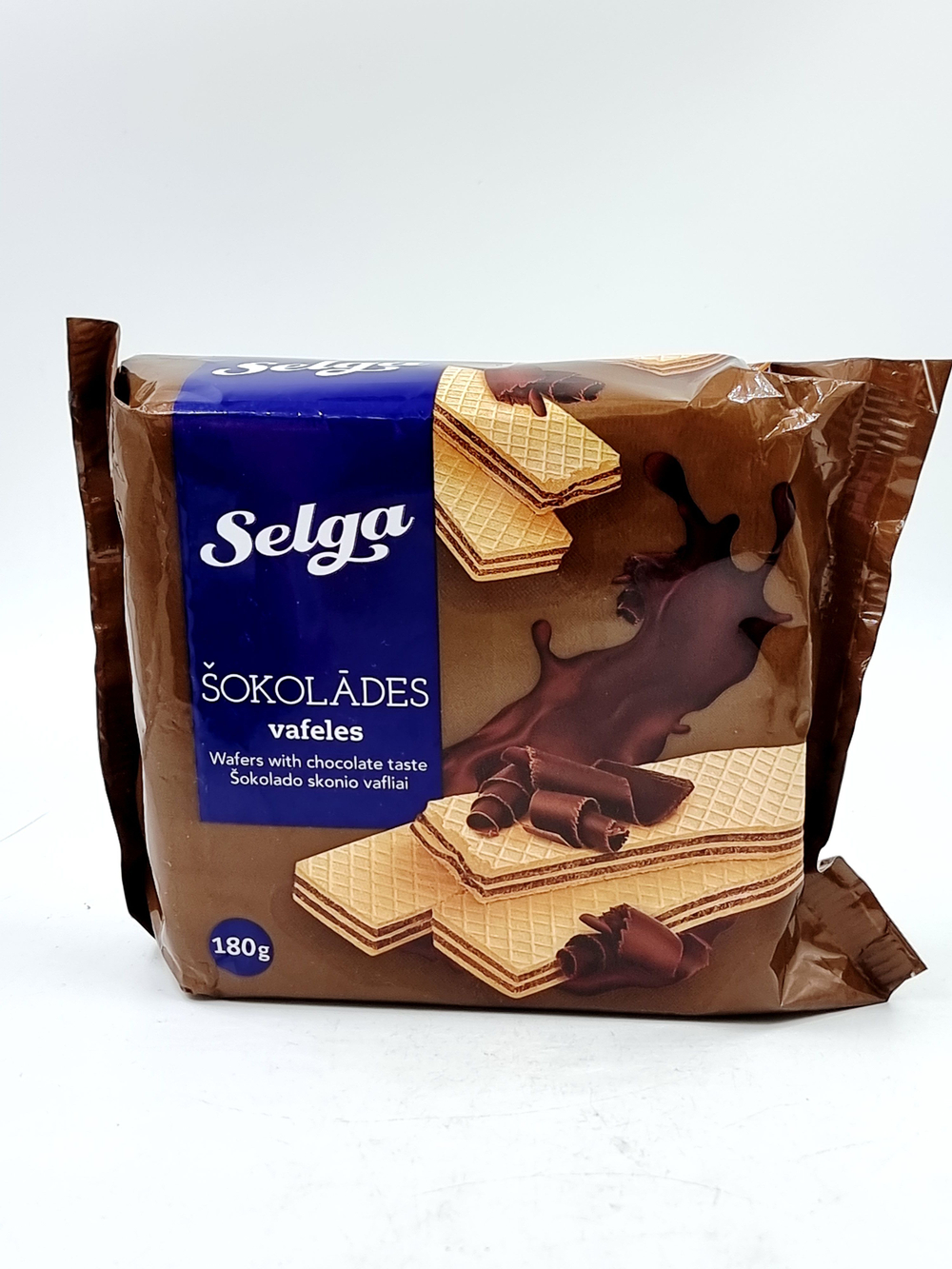 Вафли Selga с шоколадной начинкой 180 г (из Эстонии)