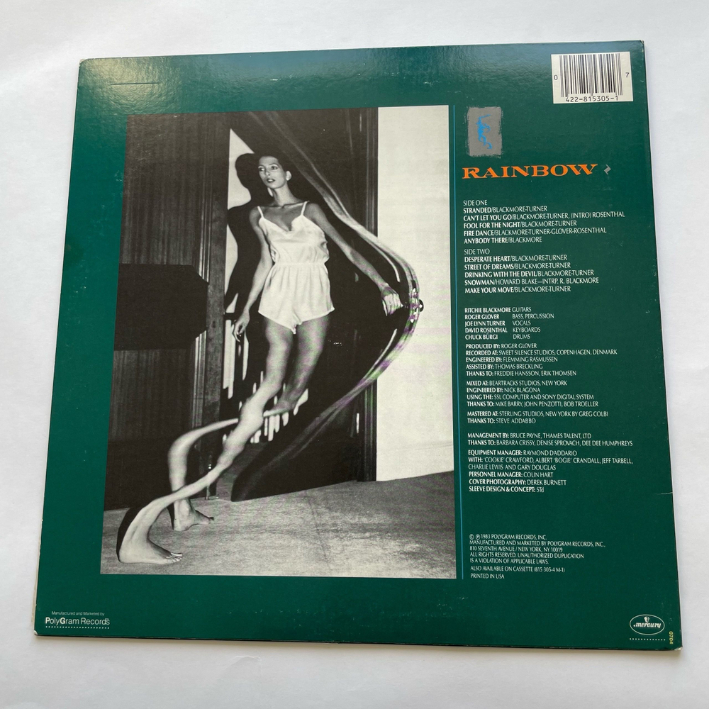 Винтажная виниловая пластинка LP Rainbow, Bent Out Of Shape (США 1983)