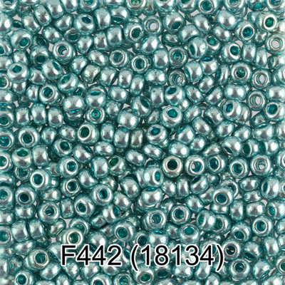 Бисер Чехия "GAMMA" круглый 6 10/0 2.3 мм F442 т.зеленый/металлик ( 18134 )