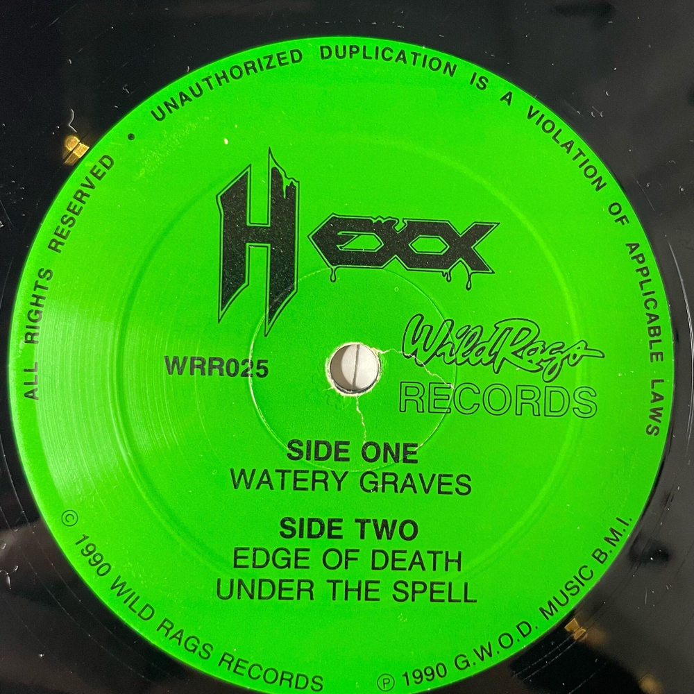 Винтажная виниловая пластинка LP EP Hexx Watery Graves (USA 1990)