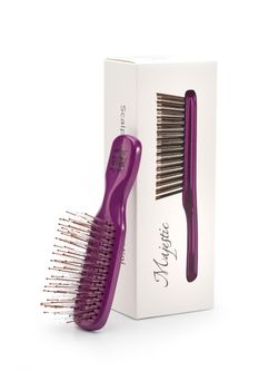Расческа Majestic Scalp Brush фиолетовый жемчуг (дорожная версия)