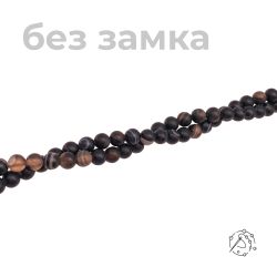 Нить бусин из агата черного матового 6 мм