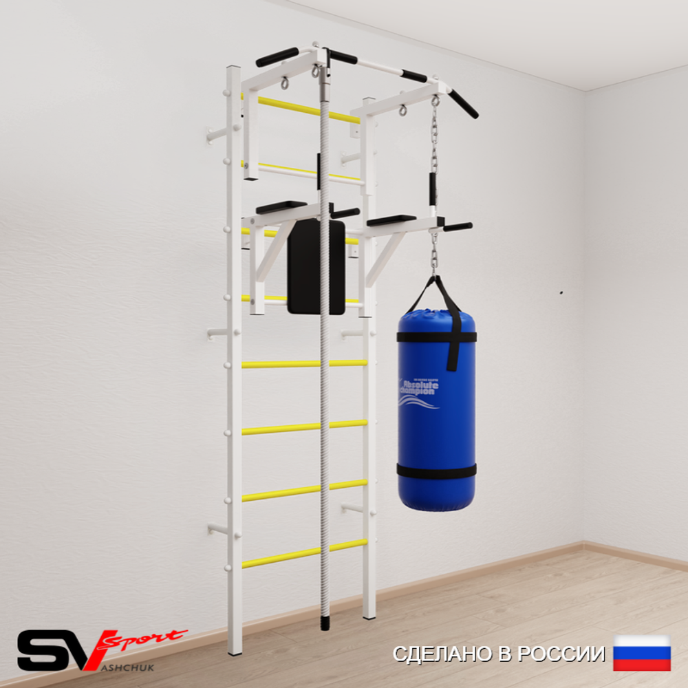 Шведская стенка Sv Sport 5703 (Турник стандарт/Брусья/Канат/Цепь/Мешок 30кг)