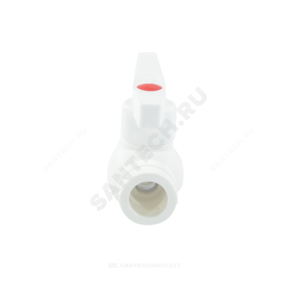 Кран шаровой PP-R белый Дн 40 внутренняя пайка OPTIMA VALFEX VALF 10145040