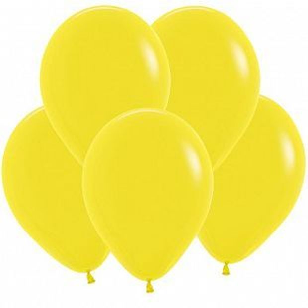 S Шар 5"/13 см пастель (020) желтый/Yellow  (БГ-7)