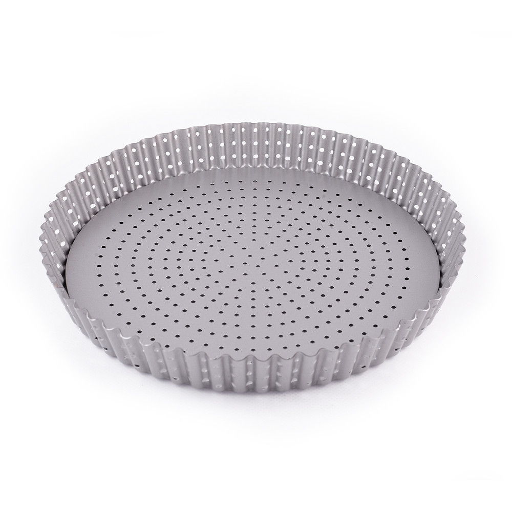 Форма для выпечки круглая перфорированная Patisse Silver 28х3.5 см