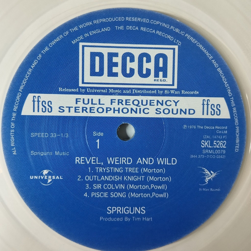 Винтажная виниловая пластинка LP Spriguns Revel Weird And Wild (Южная Корея 2005) Clear Vinyl