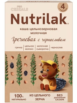Каша молочная Nutrilak Premium Procereals гречневая чернослив 200г с 4месяцев