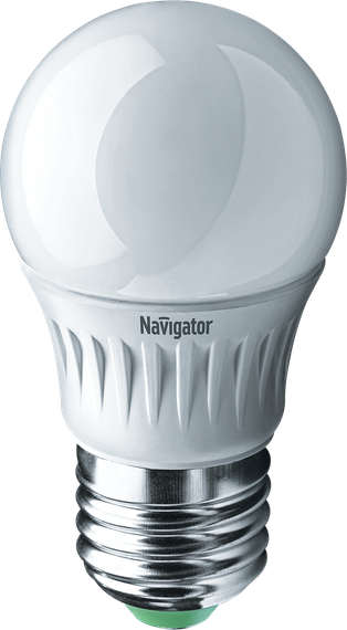 Лампа светодиодная Navigator G45 220V Е27 5W 4000K шар 22031