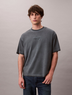Футболка Calvin Klein Faded Dye Logo Graphic Classic Stormy Weather
