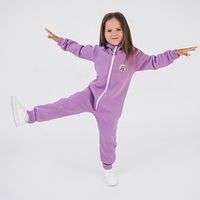 Комбинезон с клапаном и капюшоном "Сирень" утепленный