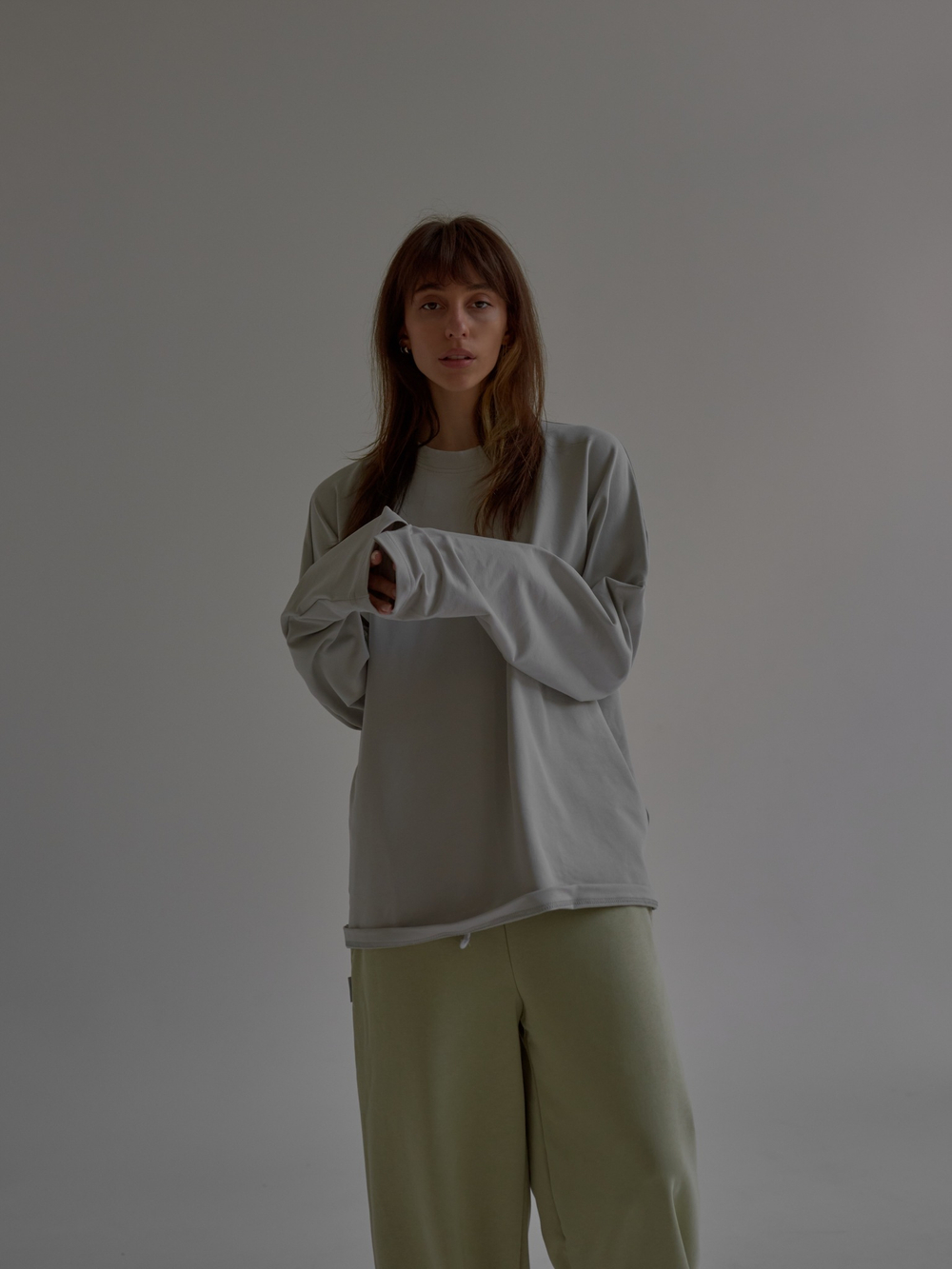 LS T-Shirt LOGO Harbor Mist