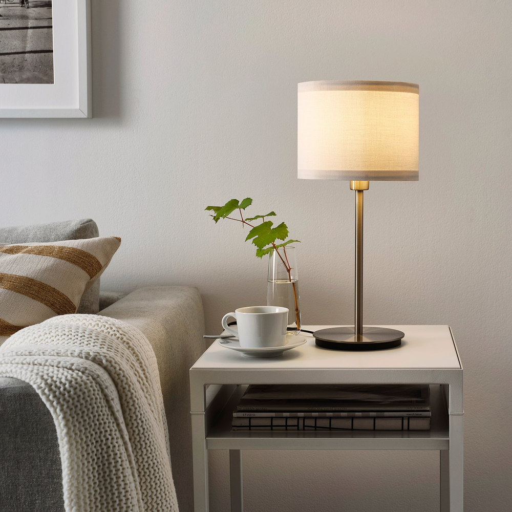 IKEA SKAFTET  (ИКЕА СКАФТЕТ)  -  Основание настольной лампы - никелированное 30 см