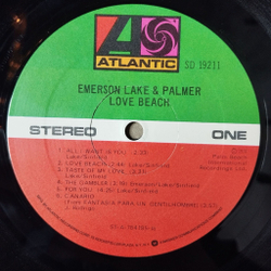 Винтажная виниловая пластинка LP Emerson, Lake and Palmer Love Beach (USA 1978) The Gambler