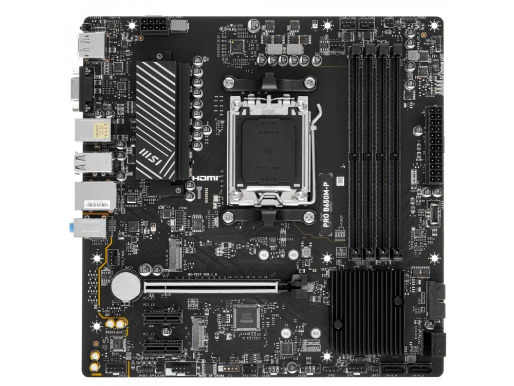 Материнская плата MSI Pro B650M-P, Socket AM5, AMD B650, mATX, RTL
