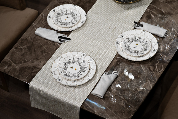 Дорожка на стол 35x180см Garda Decor Брасс бежевая