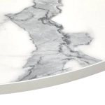 Стол Bradex Home Rudolf круглый раскладной 90-120x90x75см, белый мрамор, белый