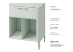 Тумба Type oak 4 ящика 2 полки ширина 180 см (белый)