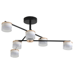 8403/6C COMFI LN 000 черный/золотой, металл/акрил Светильник потолочный GX53 LED 6*7W 220V CHARLY