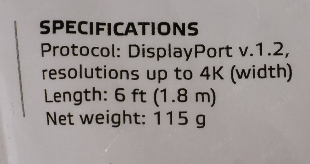 Кабель DisplayPort <-> DisplayPort Cablexpert CC-DP2-6 1.8 м