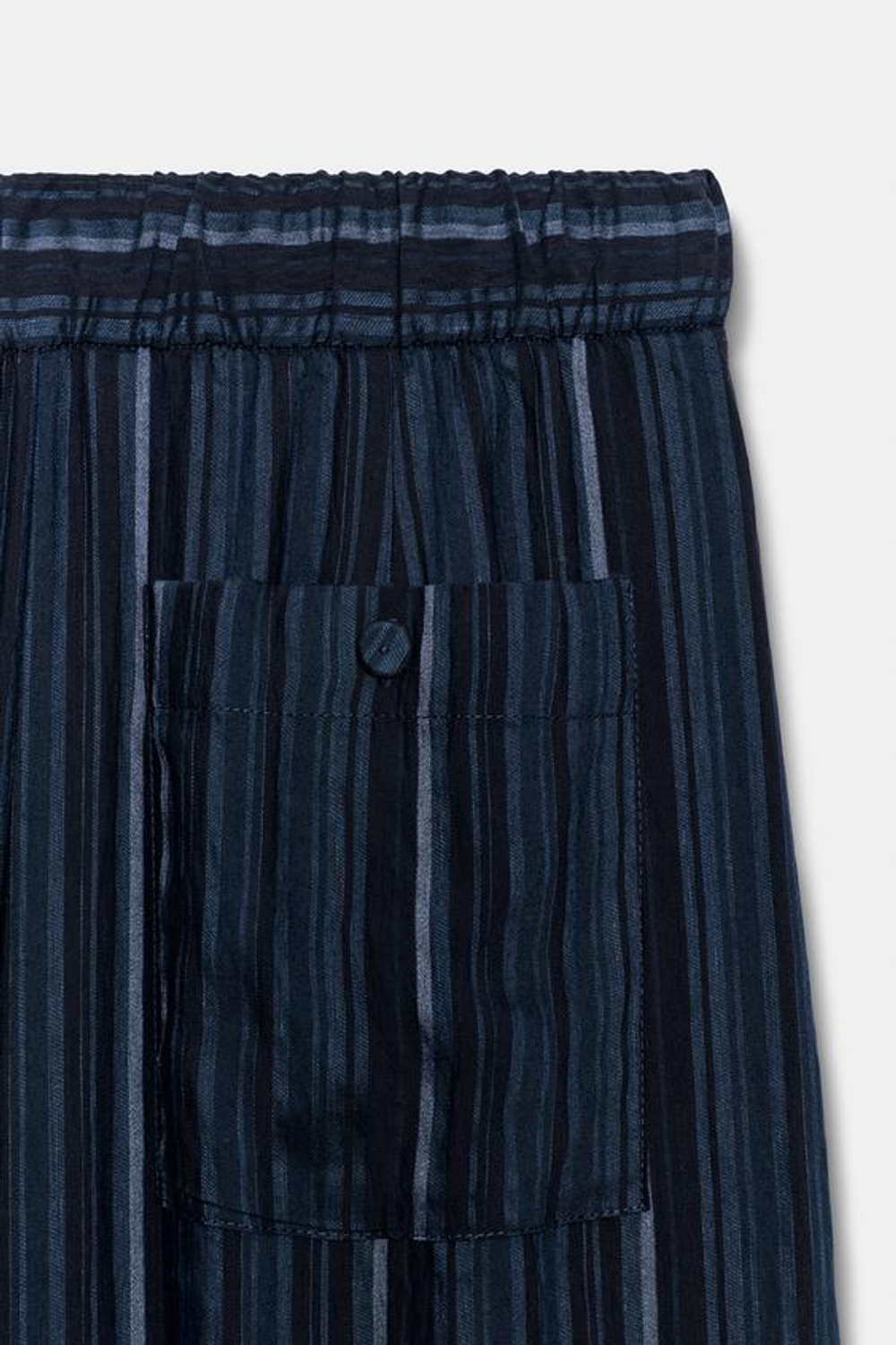 ZARA БРЮКИ ПАЛАЦЦО В ПОЛОСКУ — ZW COLLECTION, ЧЕРНИЛЬНО-СИНИЙ
