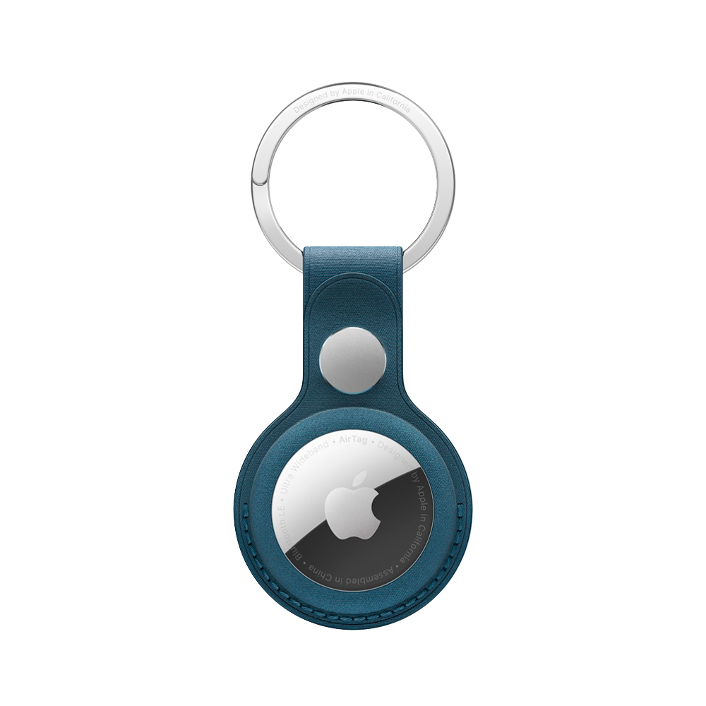 Тканевый брелок с заводным кольцом Apple FineWoven Key Ring для AirTag, Pacific Blue (Тихоокеанский синий)