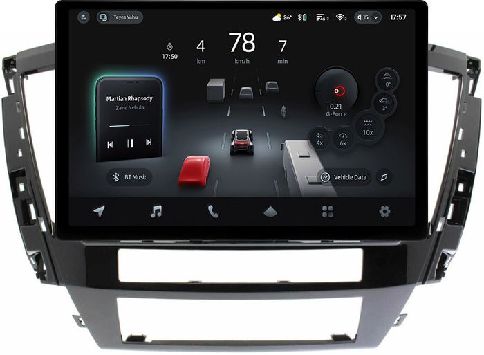 Магнитола для Mitsubishi Pajero Sport 3 2020-2024, Montero Sport (прямоугольный климат, рамка 10) - Teyes CC4-PRO монитор 13" 2K QLED на Android 13, Быстрейшая, Snapdragon 778G, ИИ, CarPlay, DSP, 4G SIM-слот