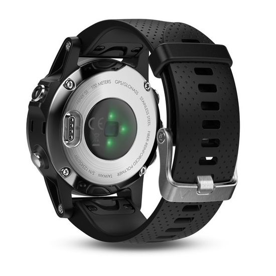 Спортивные смарт часы Garmin Fenix 5S - серебристые с черным ремешком 010-01685-02