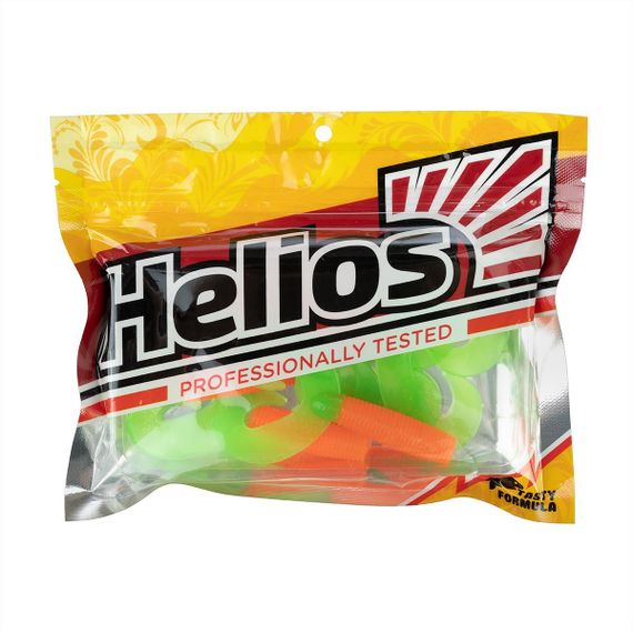 Твистер Helios Credo Double Tail 3,54"/9 см Orange &amp; Green 5шт. (HS-28-025)