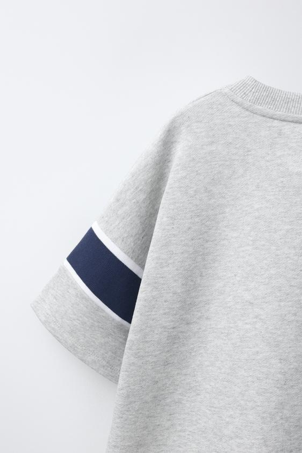 ZARA ФУТБОЛКА С ПРИНТОМ TEAM SIX SEVEN, СЕРЫЙ МЕЛАНЖ