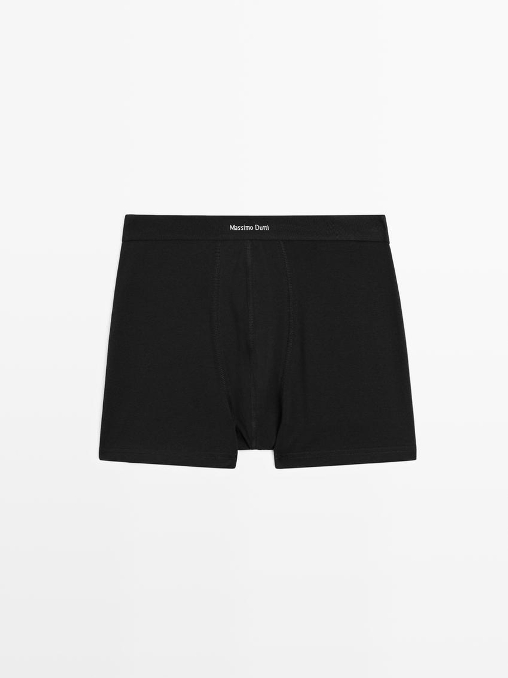 Massimo Dutti Боксеры с поясом и логотипом, черный