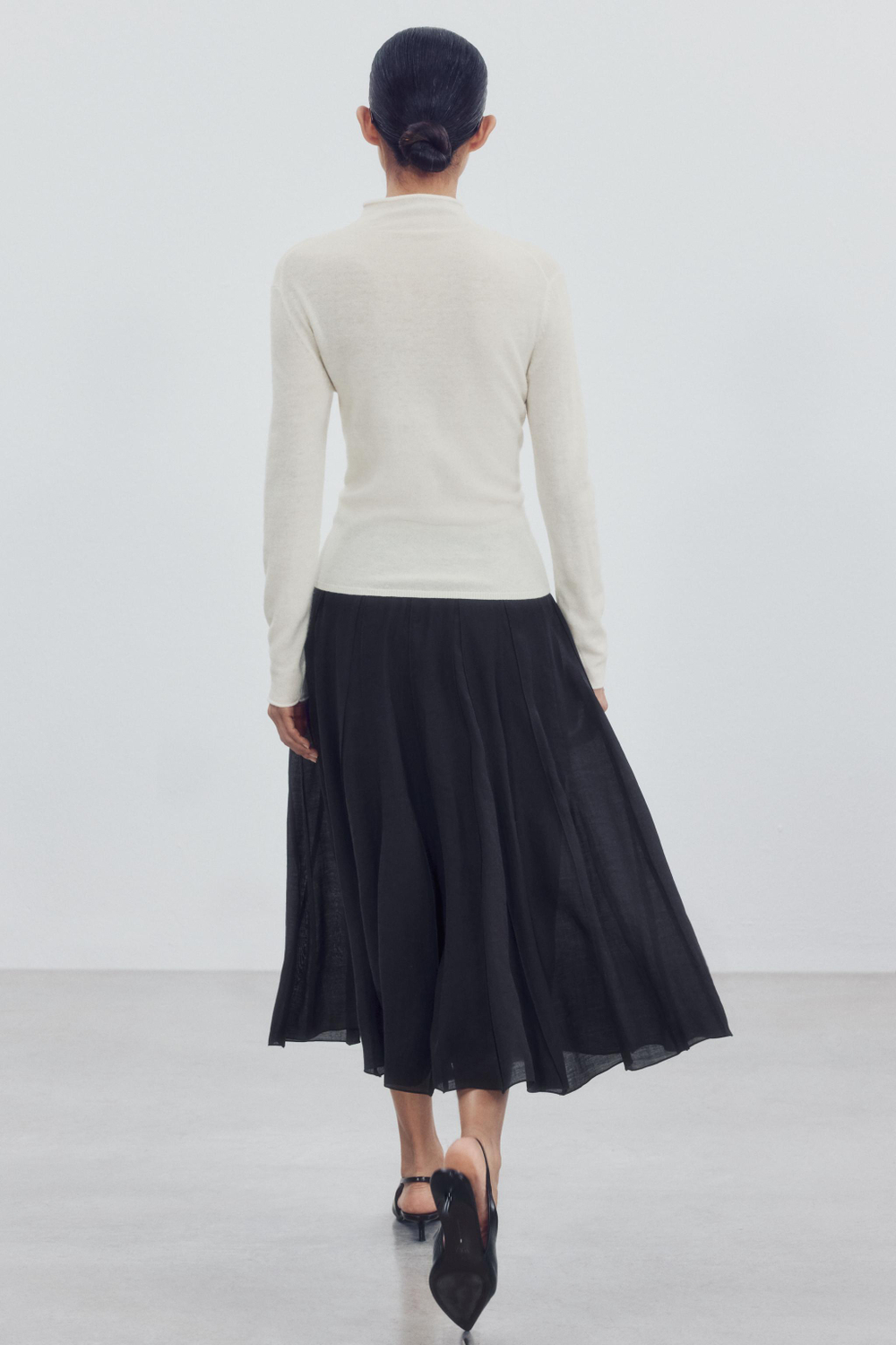 КОМБИНИРОВАННАЯ СТРУЯЩАЯСЯ ЮБКА — ZW COLLECTION — ZARA