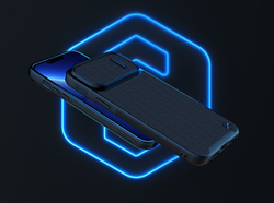 Чехол защитный для iPhone 13 Pro Max, Nillkin, серия Textured Case S (покрытие нейлонового волокна), полуавтоматическая механизм сдвижной шторки