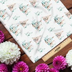 Ткань ниагара акварельные вигвамы