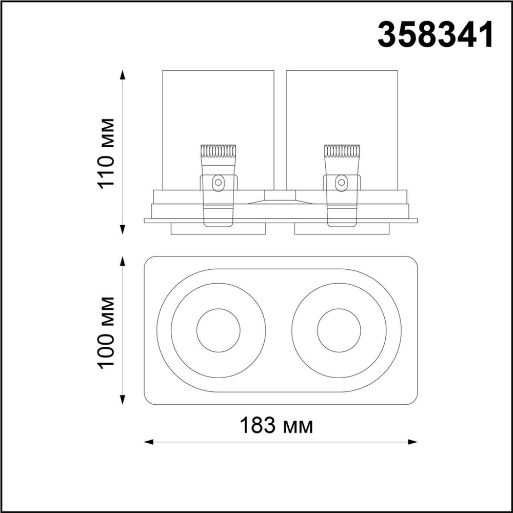 Встраиваемый светодиодный светильник Novotech LANZA 358341, IP20 LED 3000К 24W 220V