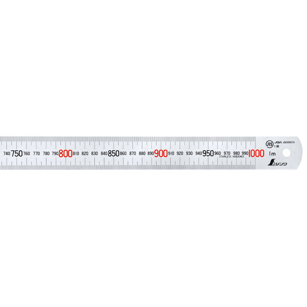 ХИТ! Стальная премиум линейка матовая (шкала - в мм) Shinwa 1000 мм Sh 13048 М00010167