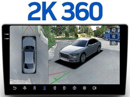 1DIN магнитола без рамки - FarCar BX855-360 монитор 9.5" 2K QLED на Android 13, Быстрая, CarPlay, 4G SIM-слот, 4 камеры в комплекте