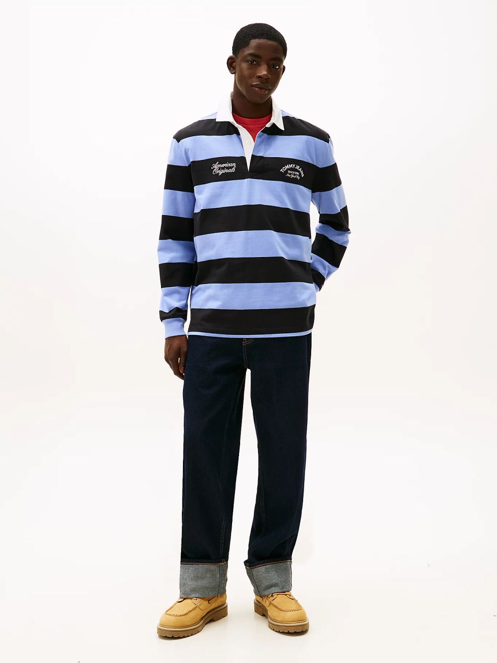Поло мужское TOMMY JEANS TJM RLX STRIPE GRAPH