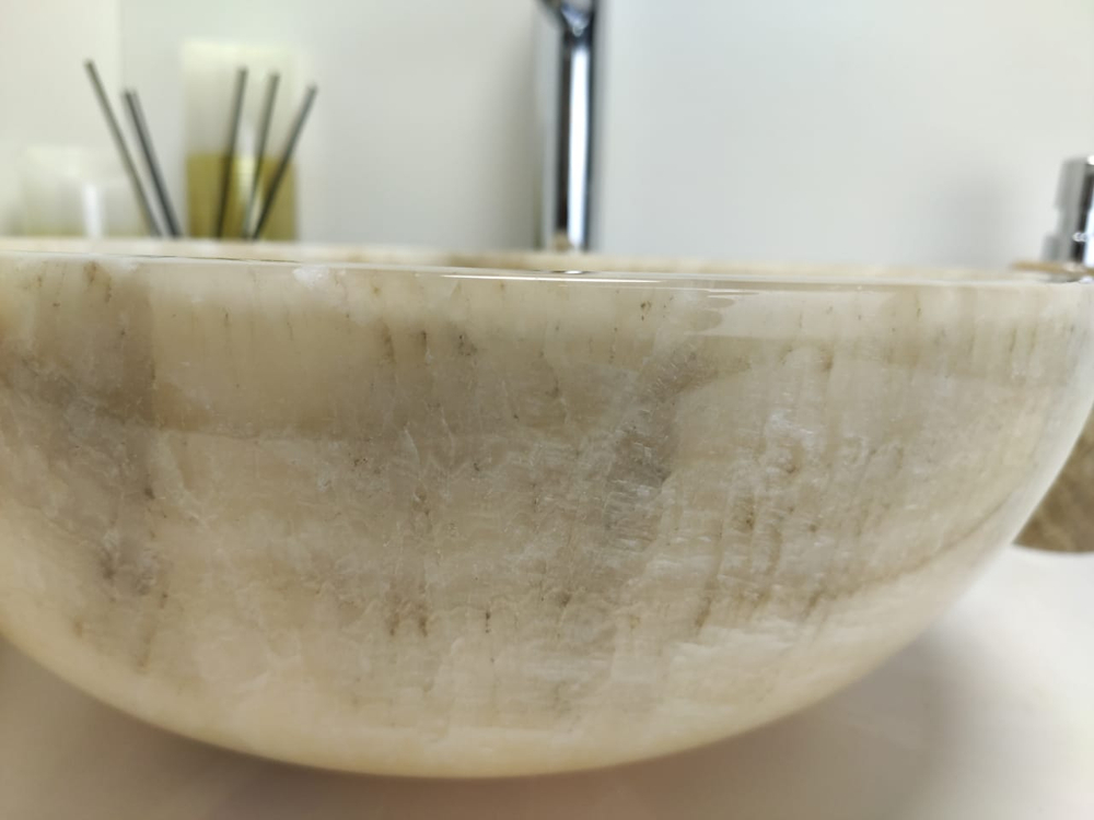 Раковина из оникса Bowl Grey BO-60329 40x40x15 из натурального камня