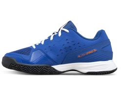 Детские теннисные кроссовки Wilson Rush Pro Jr - deja vu blue/orange tiger/white