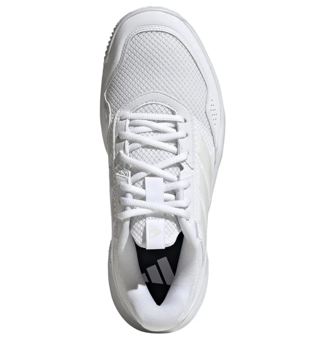 Женские теннисные кроссовки Adidas GameCourt 3 W Clay - footwear white/zero metallic/footwear white