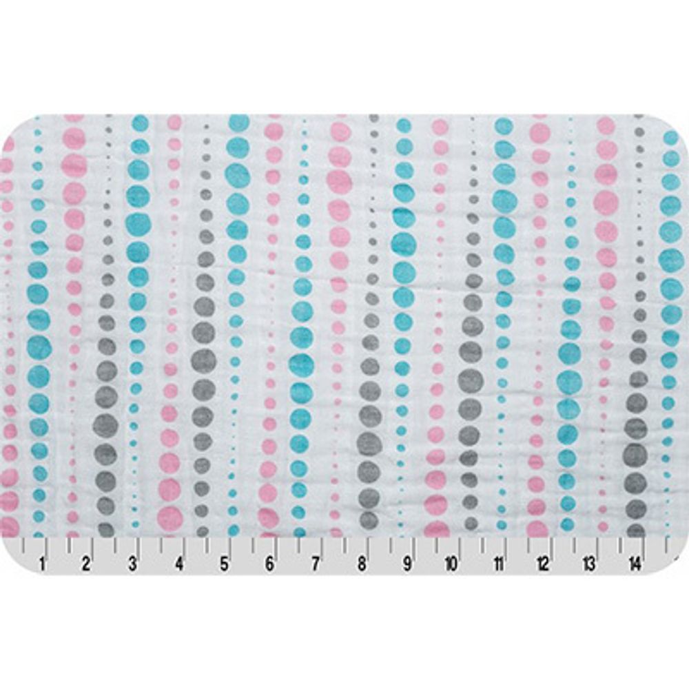 Ткань для пэчворка Peppy Embrace (марлевка), отрез 100х125 см, 120 г/м², dotstripe paris/silver/topaz, Shannon Fabrics Ткань для пэчворка Peppy Embrace (марлевка), отрез 100х125 см, 120 г/м², dotstripe paris/silver/topaz, Shannon Fabrics