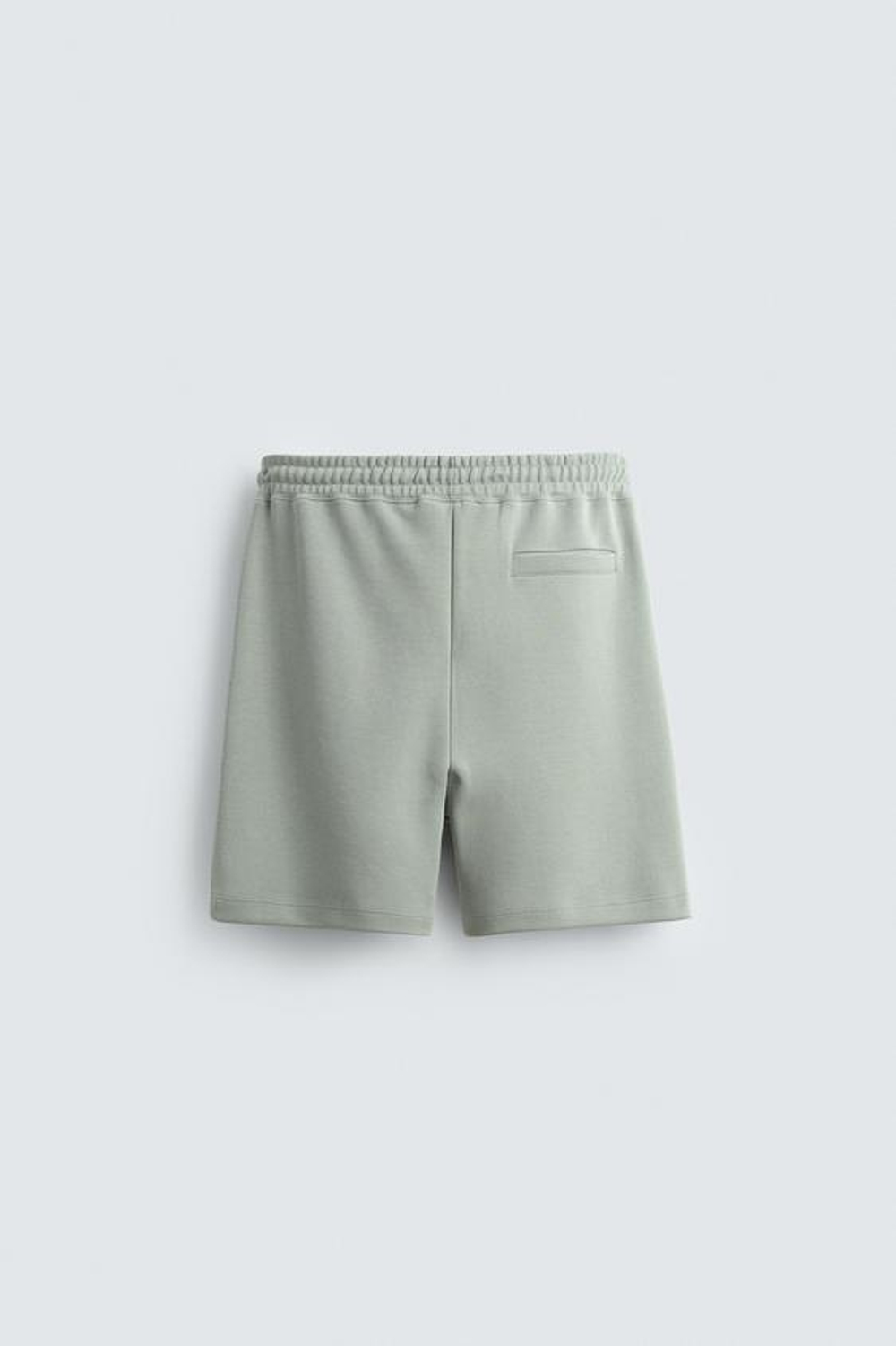 ZARA ШОРТЫ-ДЖОГГЕРЫ RELAXED FIT ИЗ ТКАНИ INTERLOCK, ЛИНЯЛЫЙ ЗЕЛЕНЫЙ