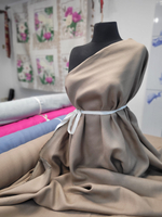 4м. Ткань для шитья Лен 100%, "КОФЕ С МОЛОКОМ", ширина 150 см, , плотность 210г, Беларусь